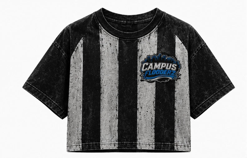 ‘RACEWAY’ Heavyweight Cropped Referee Tee