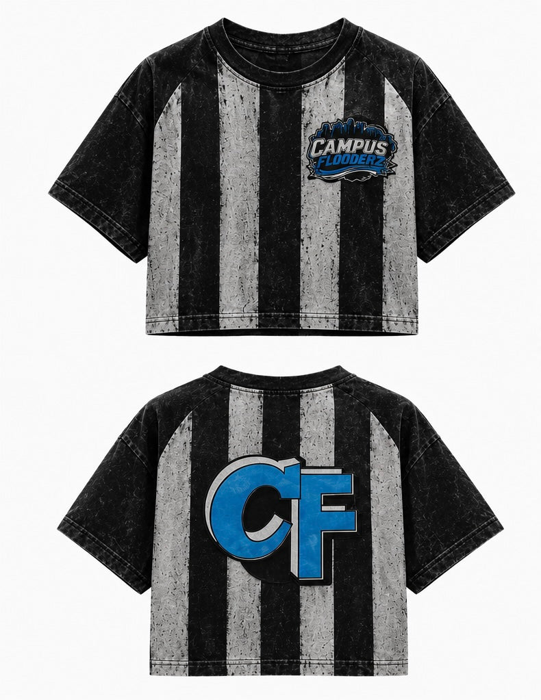 ‘RACEWAY’ Heavyweight Cropped Referee Tee